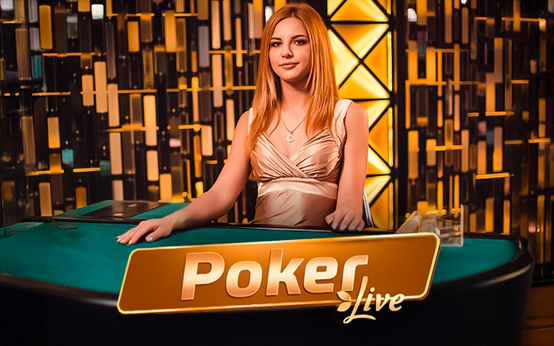 Poker table with live dealer game on Fastpari
